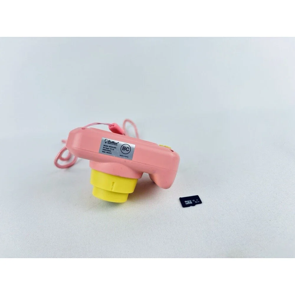 Digital Camera Brilliant Innovations - Pink- 8gb‎ Micro SD Card - Kid Child -